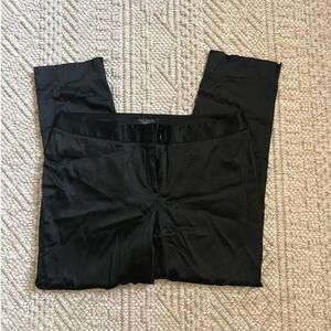 Talbots Petites Signature Black Satin Ankle Pants Evening Trousers Size 8P